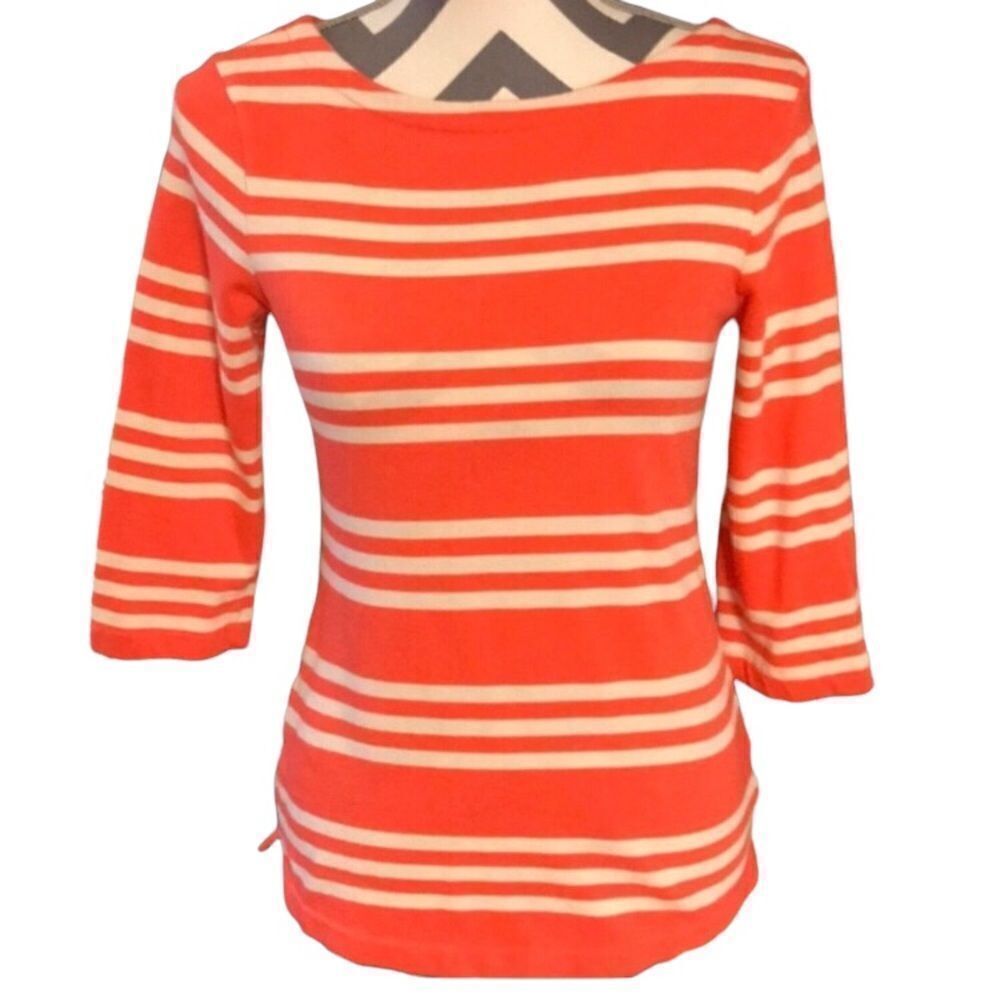 Old Navy XS Top Orange/White